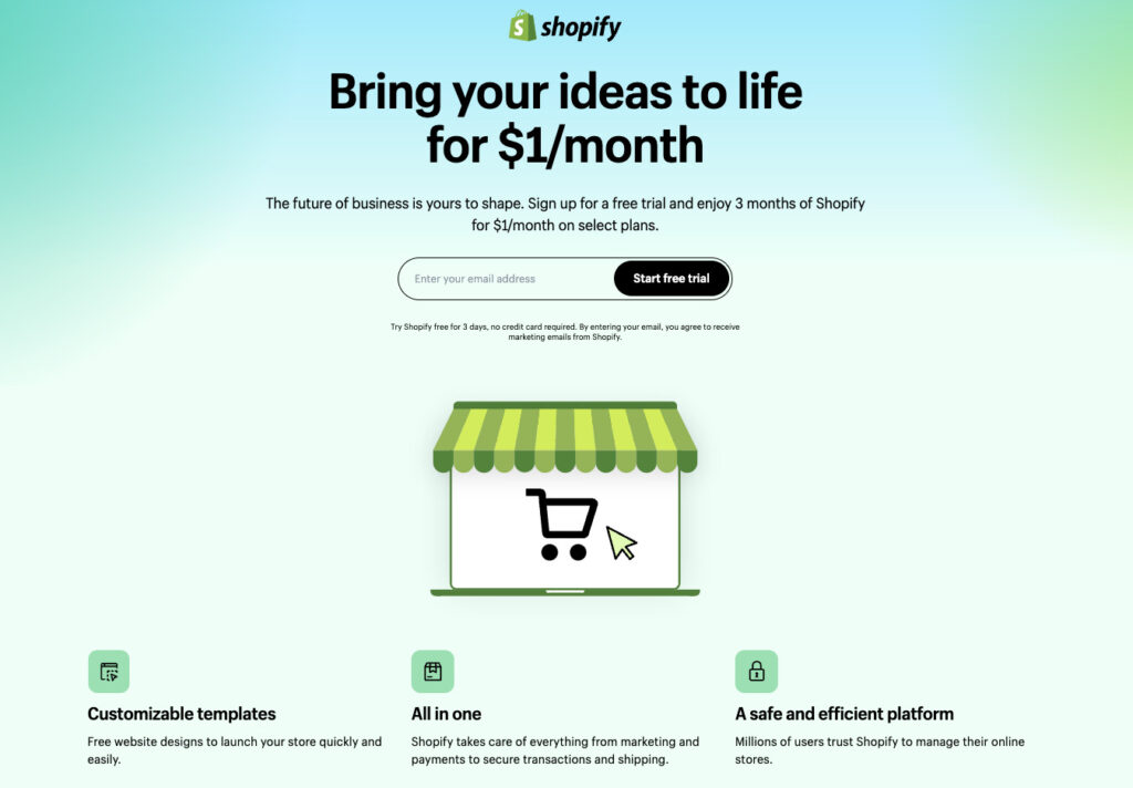 Shopify Landing Page