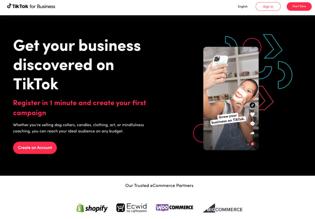 TikTok Landing Page